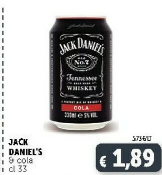 Deco Supermercati Jack Daniel's Cola offerta