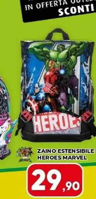 Marvel Zaino Estensibile Heroes