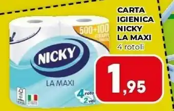 Orizzonte Nicky Carta Igienica La Maxi 4 Rotoli offerta