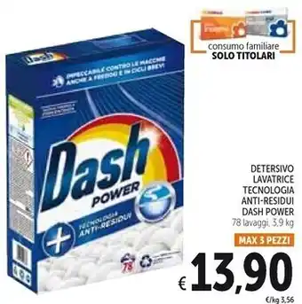 Spazio Conad Dash detersivo lavatrice tecnologia anti-residui offerta