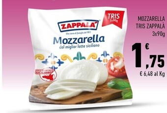 Conad Margherita Zappalà mozzarella tris offerta