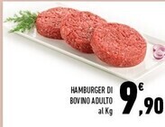 Conad Margherita Hamburger di bovino adulto offerta