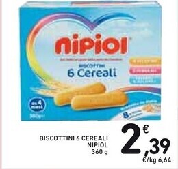 Spazio Conad Nipiol biscottini 6 cereali offerta