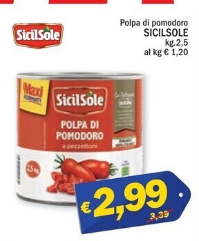 Ard Discount Sicilsole polpa di pomodoro offerta