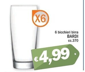 Ard Discount Bardi - 6 bicchieri birra offerta