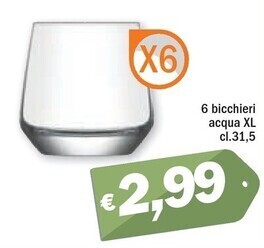 Ard Discount 6 bicchieri acqua xl offerta