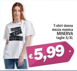 Ard Discount Minerva t-shirt donna mezza manica offerta