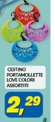 Risparmio Casa Cestino portamollette love colori assortiti offerta