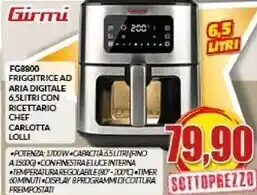 Risparmio Casa Girmi fg8800 friggitrice ad aria digitale con ricettario chef carlotta lolli offerta