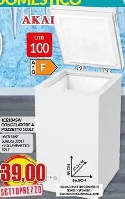 Risparmio Casa Akai ice104sw congelatore a pozzetto 100lt offerta