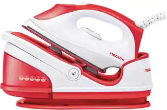 Necchi ns-2668 ferro da stiro a caldaia 2200 w 0,6 l ceramica rosso, bianco