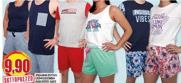 Risparmio Casa Pigiama estivo uomo / donna assortiti offerta