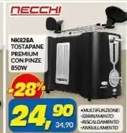 Risparmio Casa Necchi tostapane premium con pinze offerta