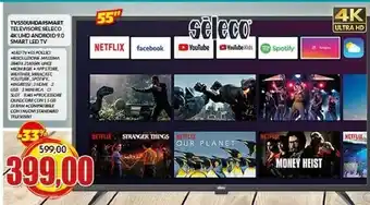 Risparmio Casa Seleco tv550uhda9smart televisore 4k uhd android 9.0 smart led tv offerta