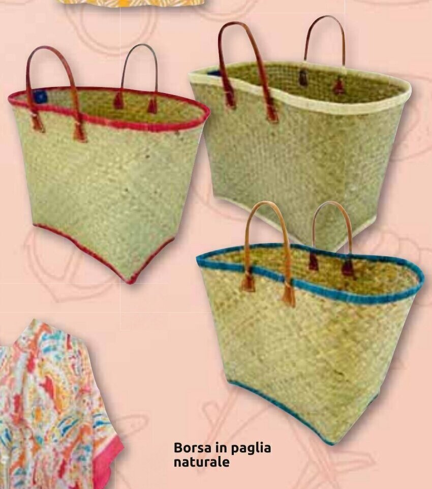 Carrefour Borsa in paglia naturale offerta
