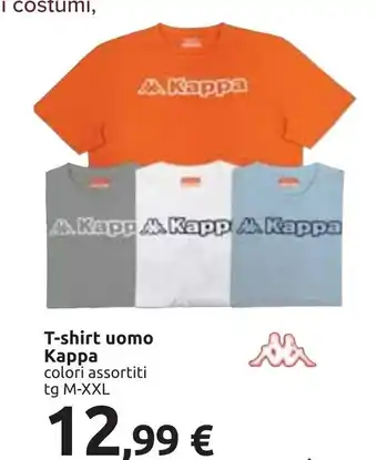 Carrefour T-shirt uomo Kappa colori assortiti tg M-XXL offerta
