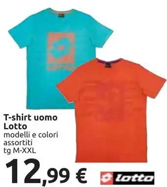 Carrefour T-shirt uomo Lotto modelli e colori assortiti tg M-XXL offerta