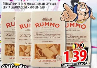 Il Genio Supermercato RUMMO PASTA DI SEMOLA FORMATI SPECIALI LENTA LAVORAZIONE -500 GR-CAD. offerta