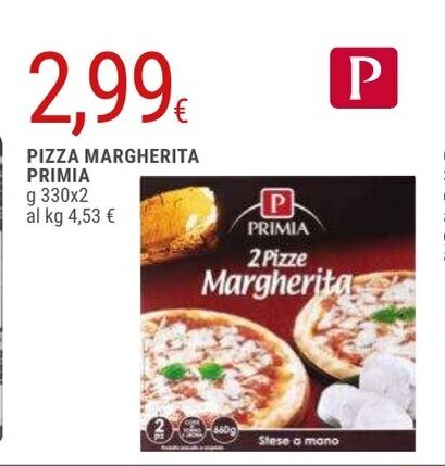 Dora Daily PIZZA MARGHERITA PRIMIA 330 x 2 g offerta