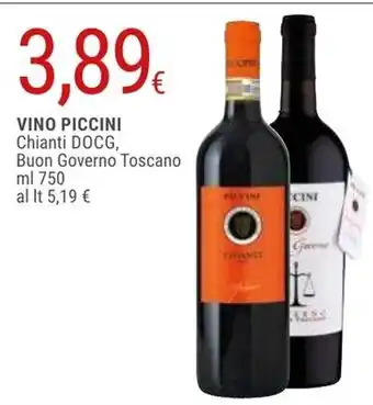 Doro Daily VINO PICCINI Chianti DOCGVINO PICCINI Chianti DOCG, Buon Governo Toscano ml 750 ml 750 offerta