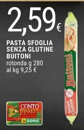 PASTA SFOGLIA SENZA GLUTINE BUITONI rotonda g 280