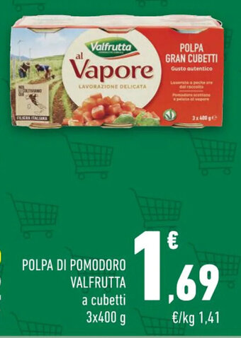Conad Margherita POLPA DI POMODORO VALFRUTTA a cubetti 3x400 g offerta