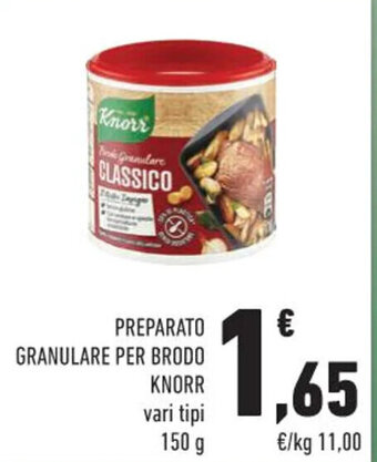 Conad Margherita PREPARATO GRANULARE PER BRODO KNORR vari tipi 150 g offerta