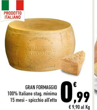 Conad GRAN FORMAGGIO 100% Italiano stag. minima 15 mesi - spicchio offerta
