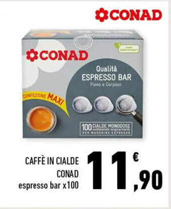 Conad CAFFÈ IN CIALDE CONAD espresso bar x100 offerta