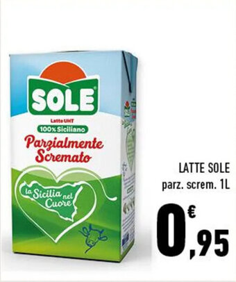 Conad LATTE SOLE parz. screm. 1L offerta