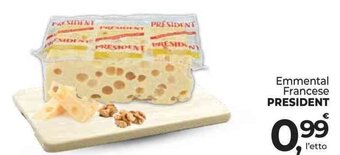 Supermercati Dok Emmental Francese PRESIDENT offerta