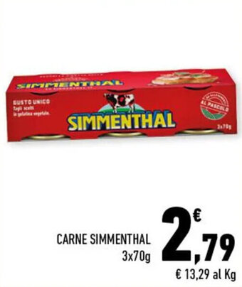 Conad CARNE SIMMENTHAL 3x70g offerta