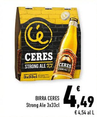 Conad BIRRA CERES Strong Ale 3x33cl offerta
