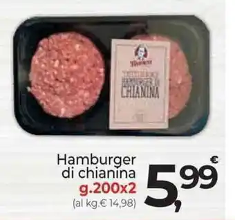 Hamburger di chianina g.200x2
