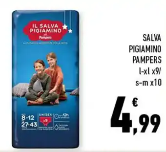 Conad SALVA PIGIAMINO PAMPERS l-xl x9/ s-m x10 offerta
