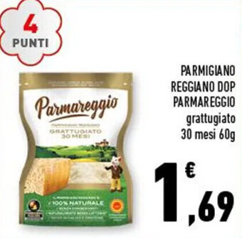 Conad PARMIGIANO REGGIANO DOP PARMAREGGIO grattugiato 30 mesi 60g offerta