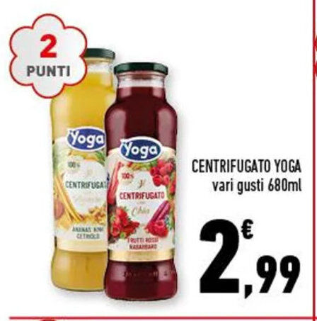 Conad CENTRIFUGATO YOGA vari gusti 680ml offerta
