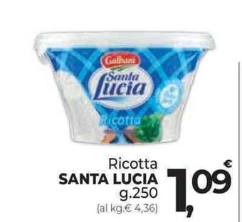 Supermercati Dok Ricotta SANTA LUCIA g.250 offerta