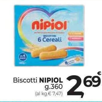 Supermercati Dok Biscotti NIPIOL g.360 offerta