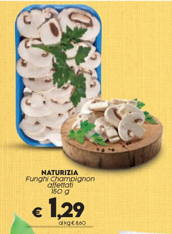 Crai NATURIZIA Funghi Champignon affettati 150 g offerta