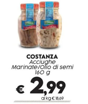 Crai COSTANZA Acciughe Marinate/Olio di semi 160 g offerta