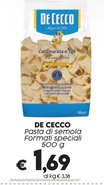 Crai DE CECCO Pasta di semola Formati speciali 500 g offerta