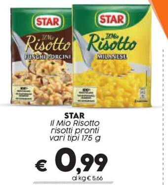 Crai STAR Il Mio Risotto risotti pronti vari tipi 175 g offerta