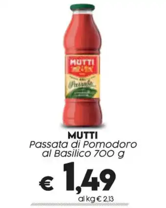 Crai MUTTI Passata di Pomodoro al Basilico 700 g offerta
