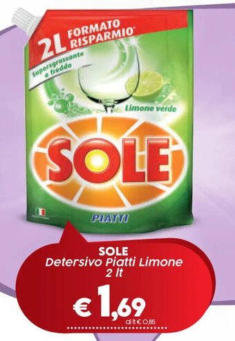 Crai SOLE Detersivo Piatti Limone 2 lt offerta