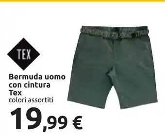 Bermuda uomo con cintura Tex colori assortiti