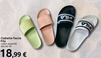 Carrefour Ciabatte fascia Fila colori assortiti mis.36-45 offerta