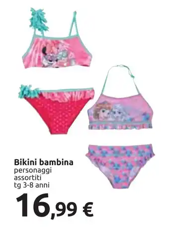 Bikini bambina tg 3-8 anni