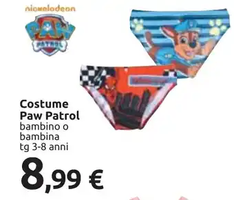 Costume Paw Patrol 3-8 anni