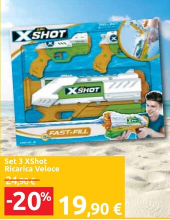 Carrefour Set 3 XShot Ricarica Veloce offerta